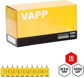 Цвікі ўзмоцненыя VAPP 3.0*16 мм для мантажнага пісталета