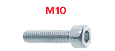 Шруба з унутраным шасціграннікам М10, нерж. А2, DIN912