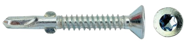 Саморез самонарезающий (флюгель), потай, 5.5х40, DIN 7504P, TORX