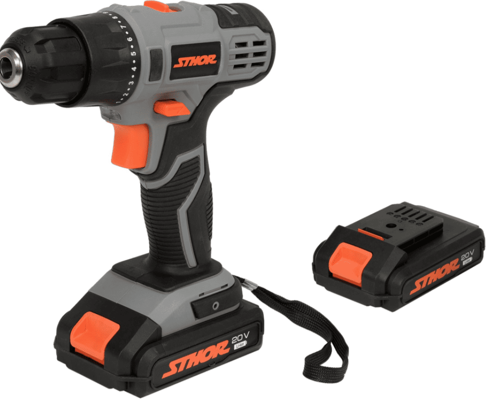 Аккумуляторный шуруповерт 20V, 26Nm, 2х2,0Ah, Sthor (78082) - купить в каталоге Стант Креп.