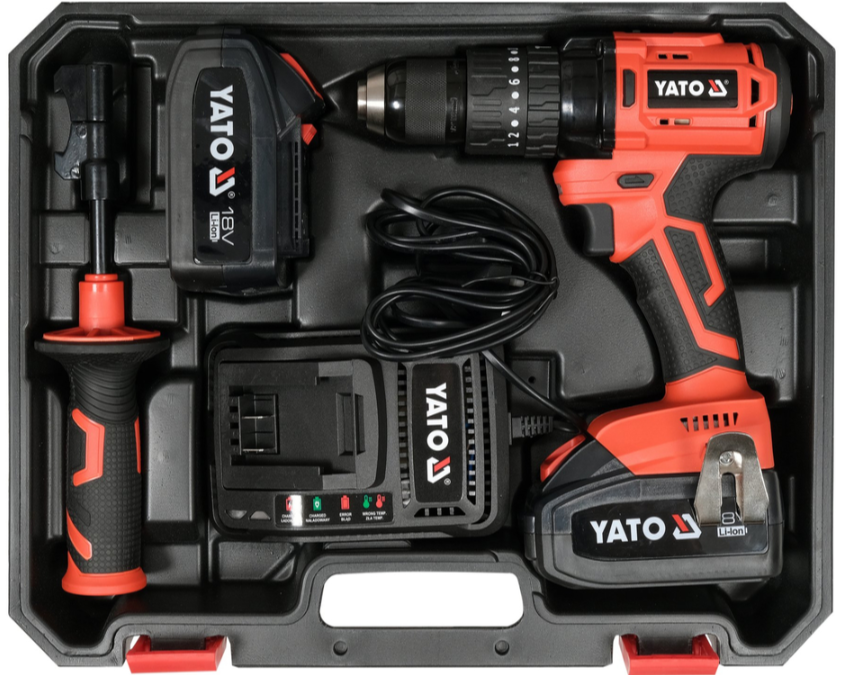 Бесщеточный ударный шуруповерт 18V, 75Nm, 2х3,0Ah YATO (YT-82791) - купить в каталоге Стант Креп.