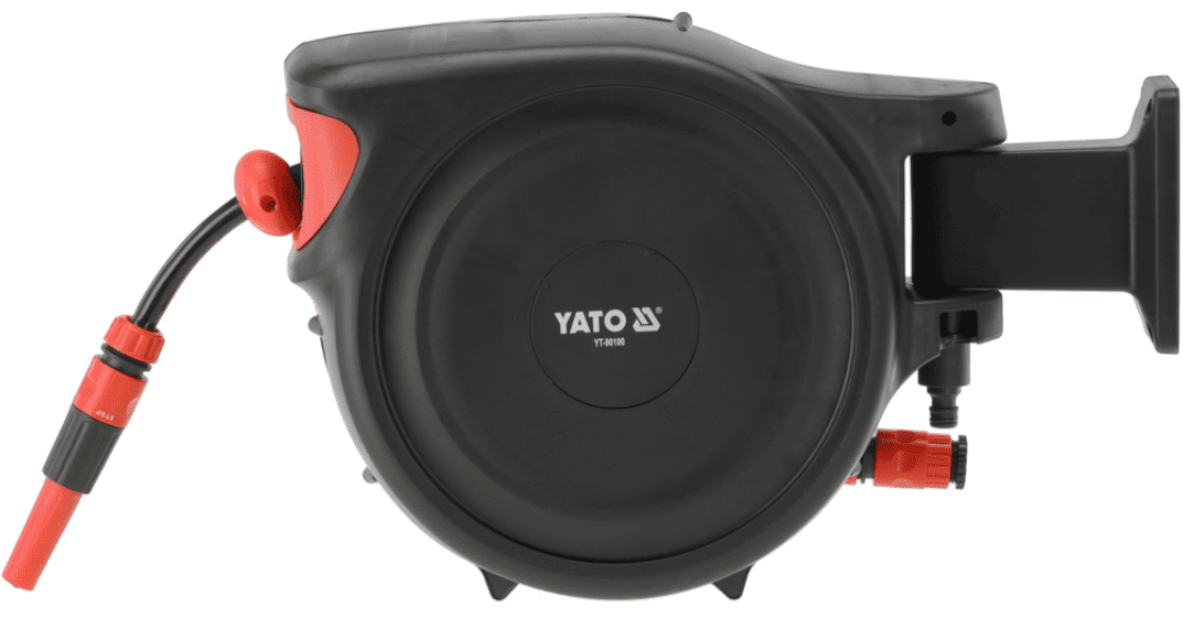 Шланг поливочный с автоматической намоткой 1/2", 15м, YАТО (YT-90100): цена в Минске - Стант Креп