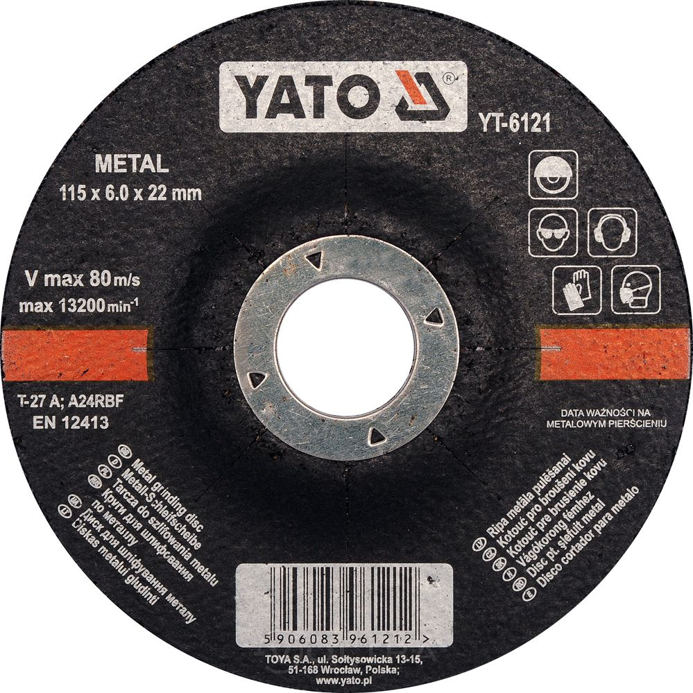 Круг абразивный зачистной YATO по металлу - купить в каталоге Стант Креп.