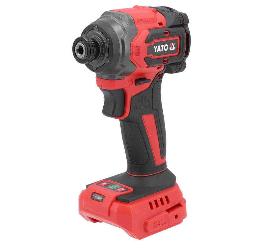 Бесщеточный ударный винтоверт-шуруповерт 18V, 1/4'', 230Nm, без АКБ, YATO (YT-82799)