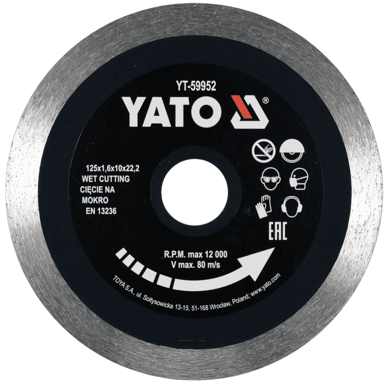 Алмазный отрезной диск Cеramika YATO