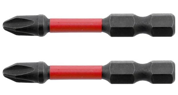 Бiты ўдарныя PZ/PH 1/4"x50мм CrMo YATO/2шт