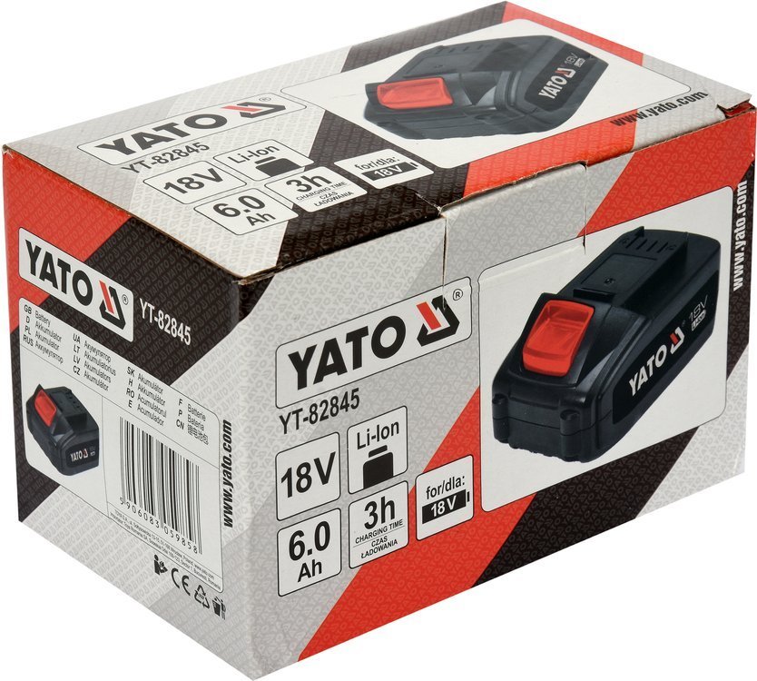 Аккумулятор Li-lon 18В 6Ah YATO (арт.YT-82845) - купить в каталоге Стант Креп.