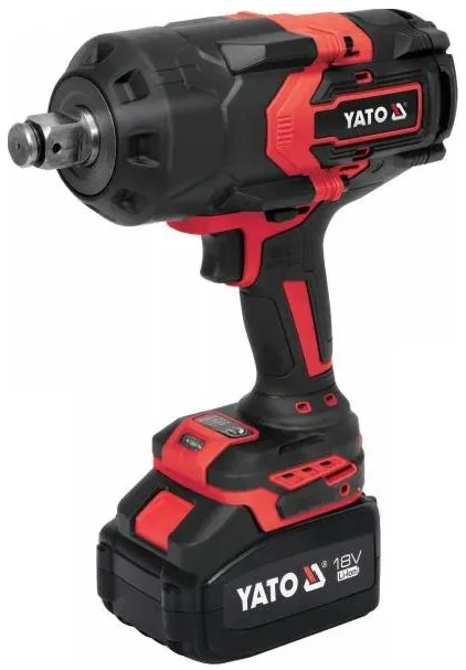Акумулятарны бясшчотачны ўдарны гайкакрут 18V, 1" (25,4 мм), 2400Nm, 6,0 Аһ YATO (YT-828079)