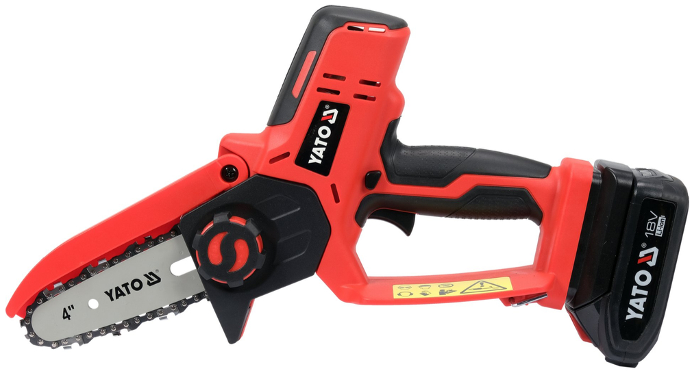 Аккумуляторная садовая цепная пила 18V, 4'', 2Ah YATO (YT-828135) - купить в каталоге Стант Креп.