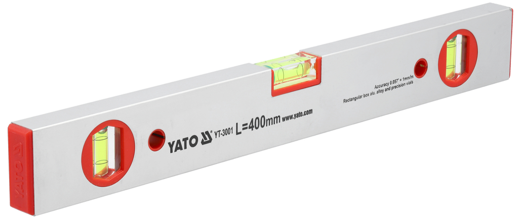 Уровень алюминиевый 3-глазка YATO: цена в Минске - Стант Креп.