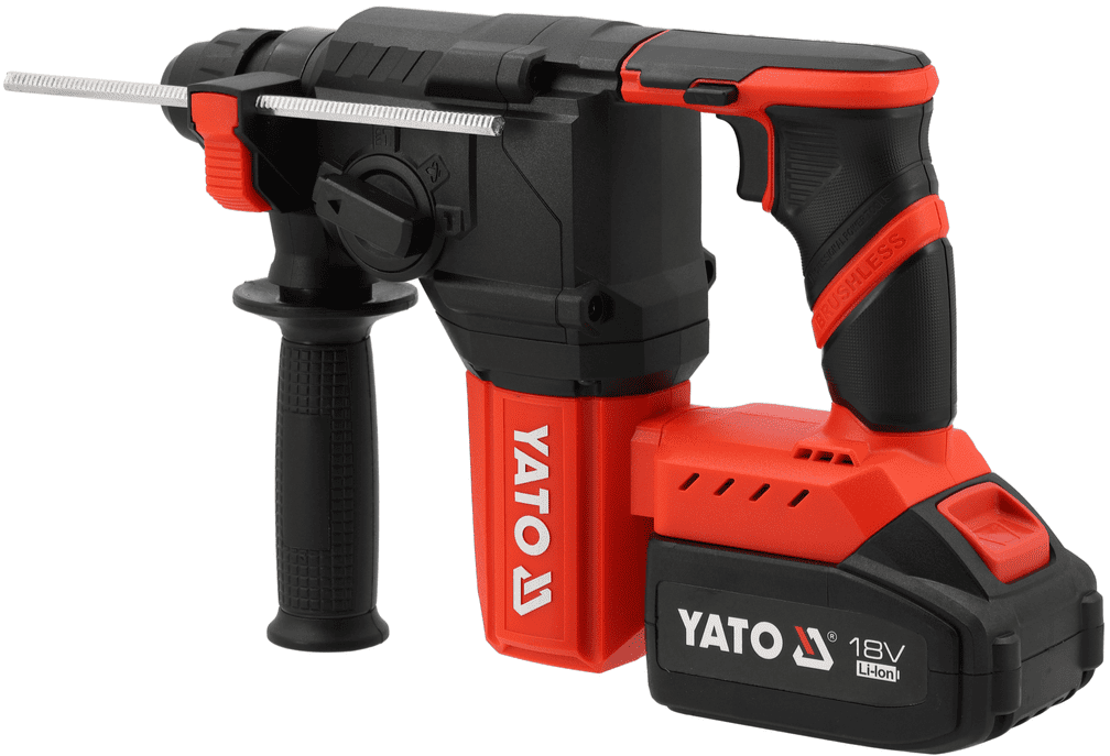 Аккумуляторный перфоратор SDS Plus, 18V, 2,5J, 4.0Ah, BL, YATO (YT-827721) - купить в каталоге Стант Креп.