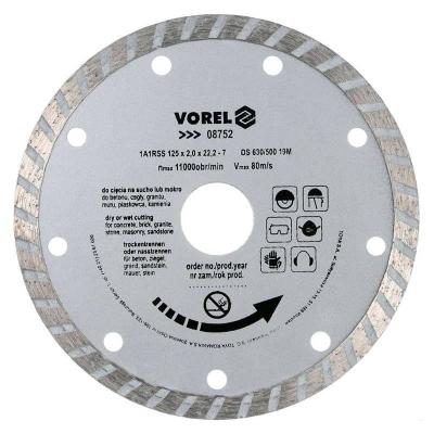 Алмазный отрезной диск Vorel,TURBO