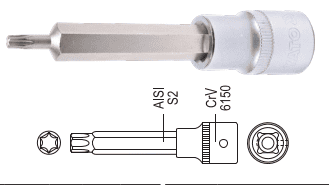 Головка торцевая для бит 3/8", ТОRX, YATO, L50мм: цена в Минске - Стант Креп