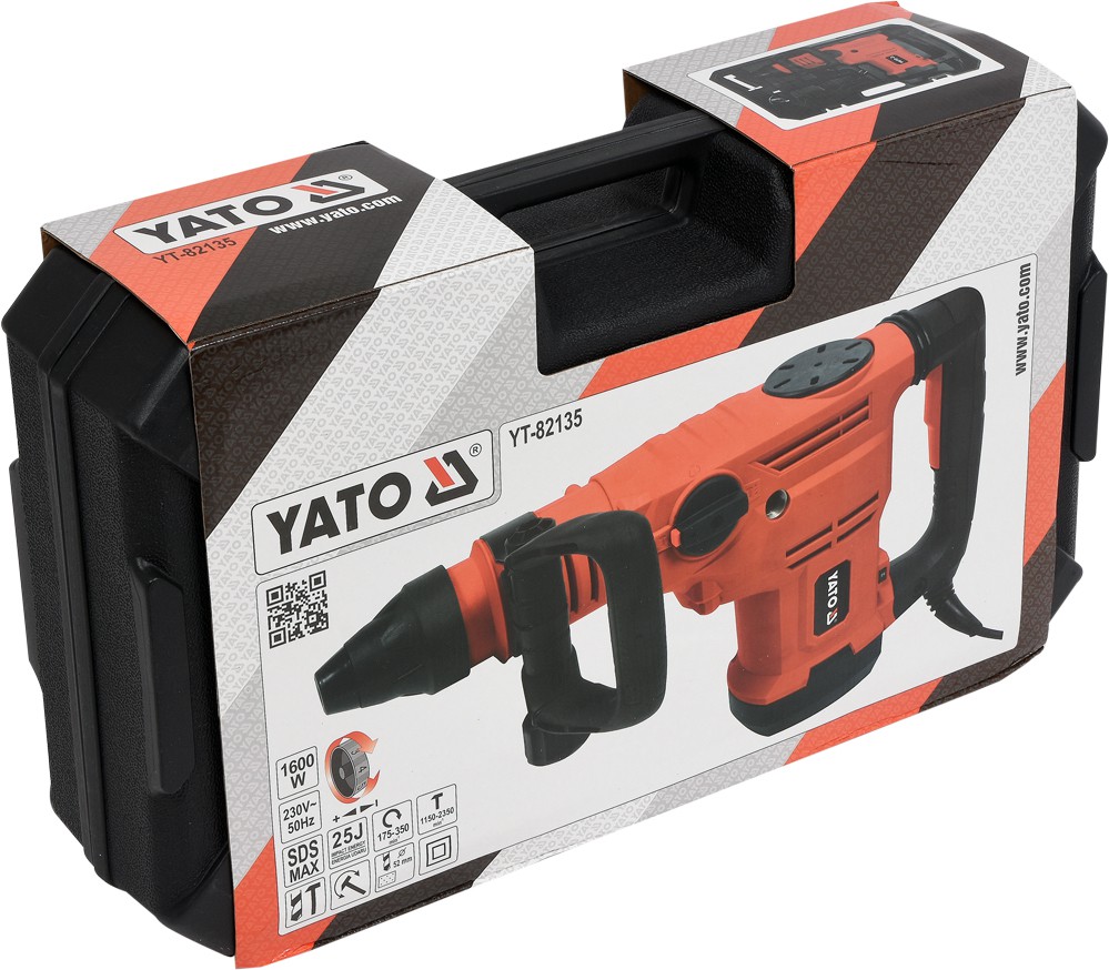 Перфоратор SDS-MAX 1600Вт 25Дж YATO (арт. YT-82135) - купить в каталоге Стант Креп.