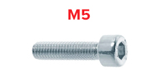 Шруба з унутраным шасціграннікам М5, нерж. А2, DIN912