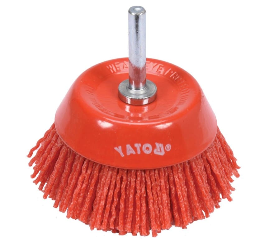 Шчотка-крацоўка чашападобная са стрыжнем NYLON YATO