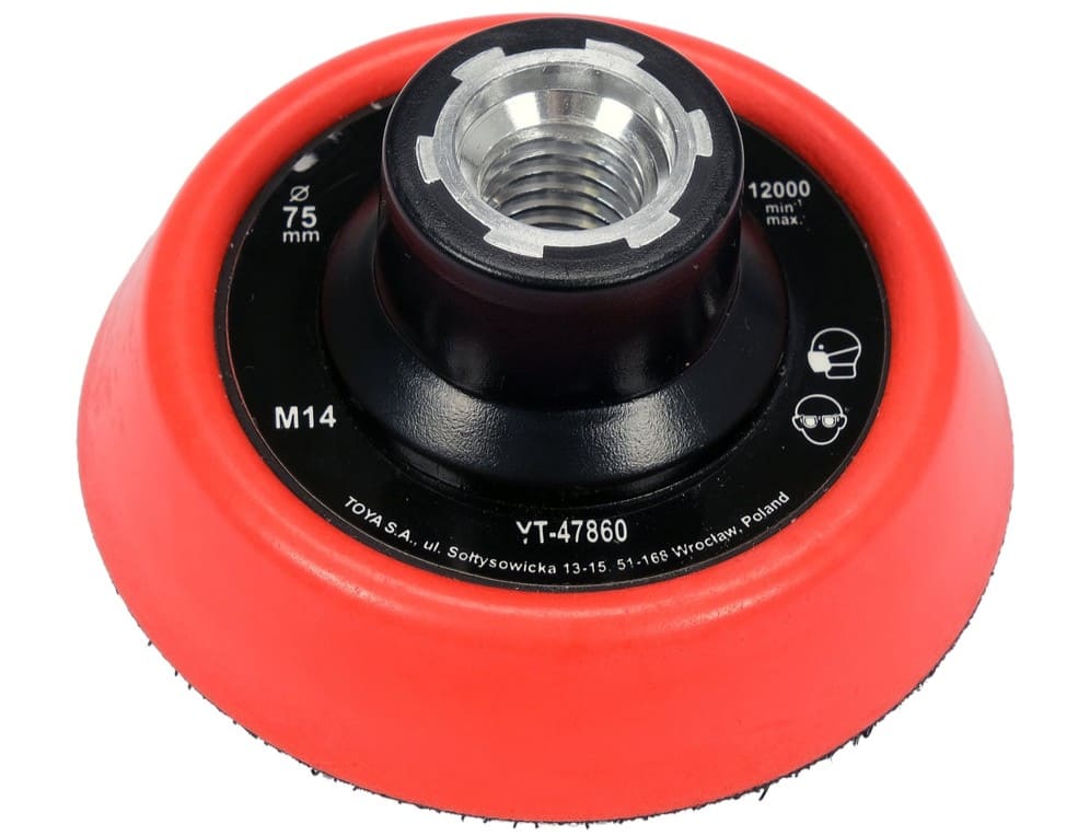 Диск шлиф. 75х16мм, М14, липучка, YАТО (YT-47860): цена в Минске - Стант Креп.