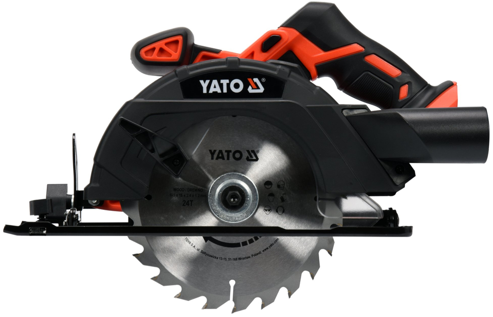Аккумуляторная циркулярная пила 18V, 165мм, без АКБ YATO (YT-82811) - купить в каталоге Стант Креп.
