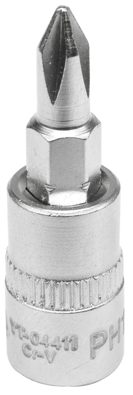 Головка торцевая для бит 1/4", РН/PZ, L37мм, YАТО