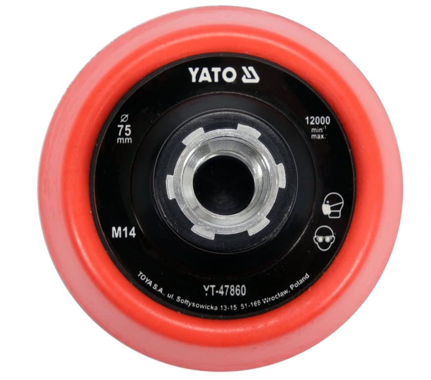 Диск шлиф. 75х16мм, М14, липучка, YАТО (YT-47860): цена в Минске - Стант Креп.