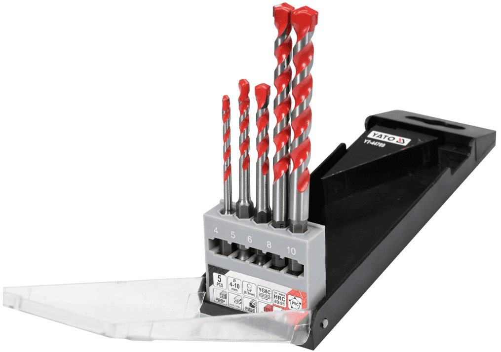 Набор универсальных сверл 4,0-10,0мм, хвост. HEX 1/4" YATO (YT-44789): цена в Минске