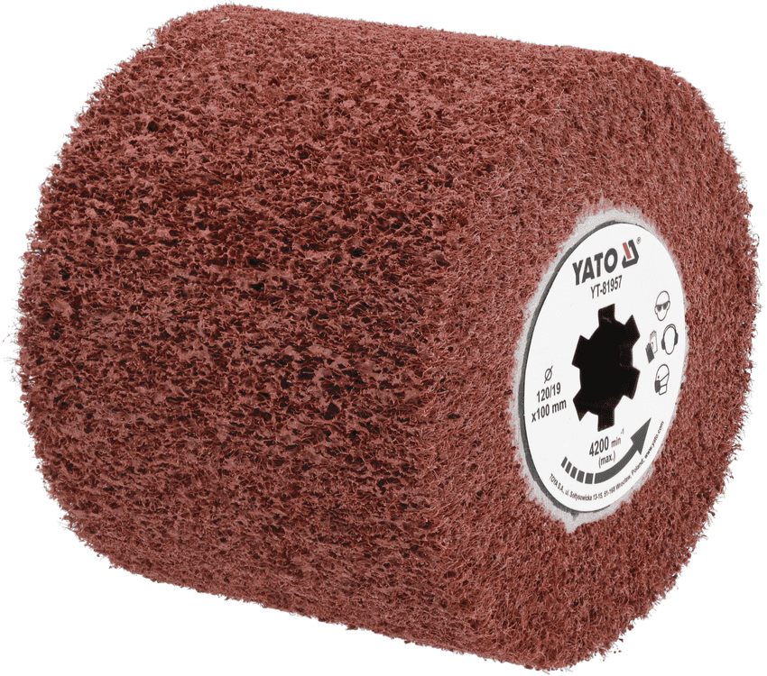 Щётка полиабразивная Р120 120х100х19мм, для сатинатора YATO (YT-81957)