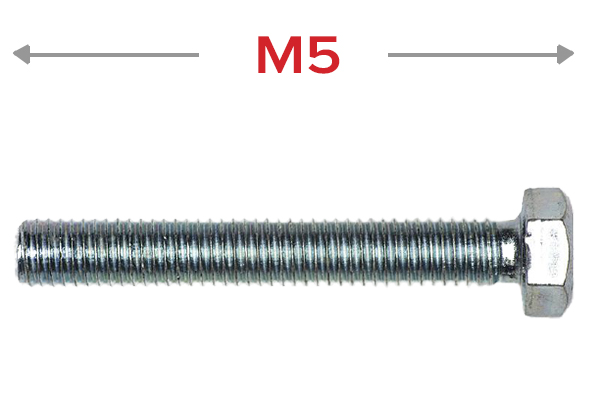 Болт шасцігранны М5
