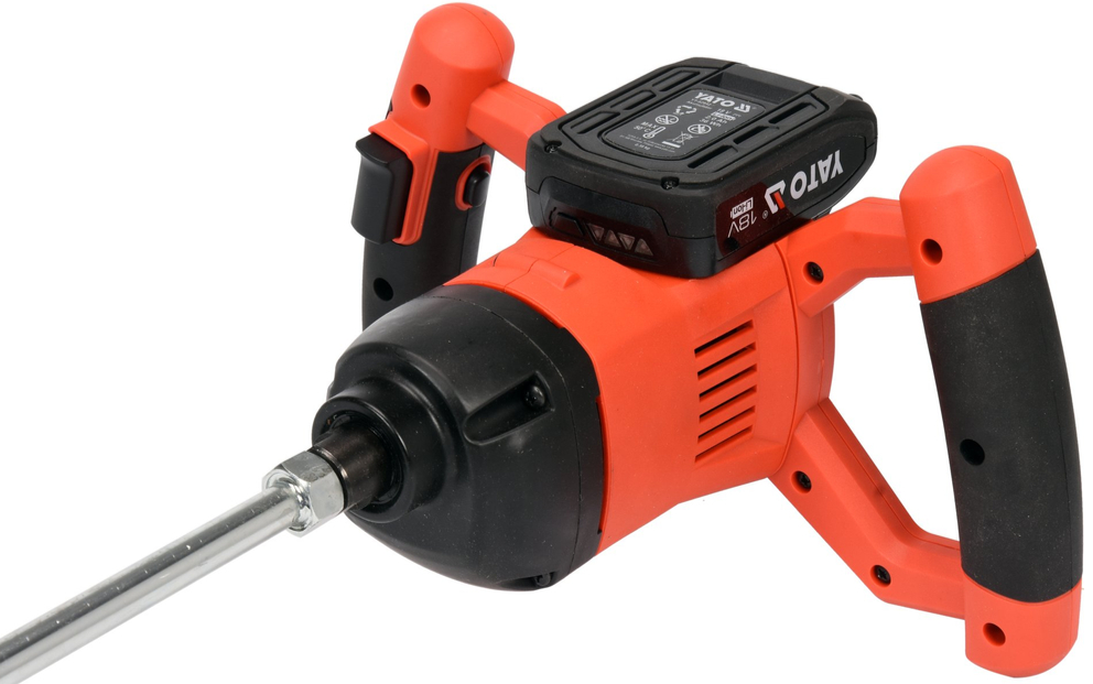 Миксер строительный аккумуляторный 18V, 2Ah YATO (YT-82880) - купить в каталоге Стант Креп.