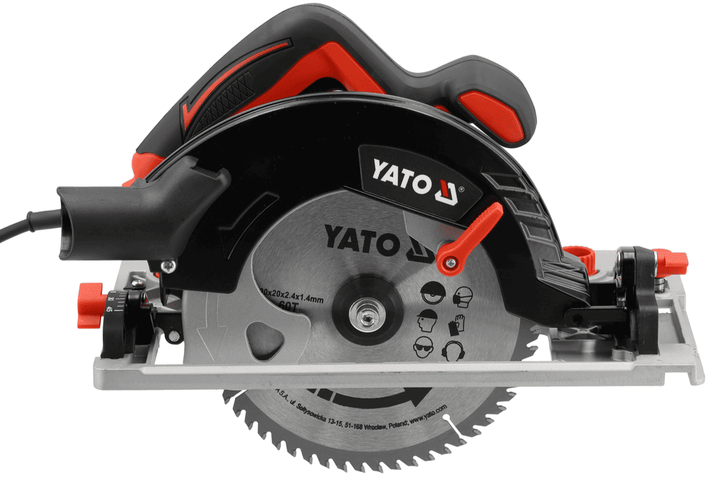 Электрическая циркулярная пила 190мм, 1600W, YATO (YT-821533) - купить в каталоге Стант Креп.