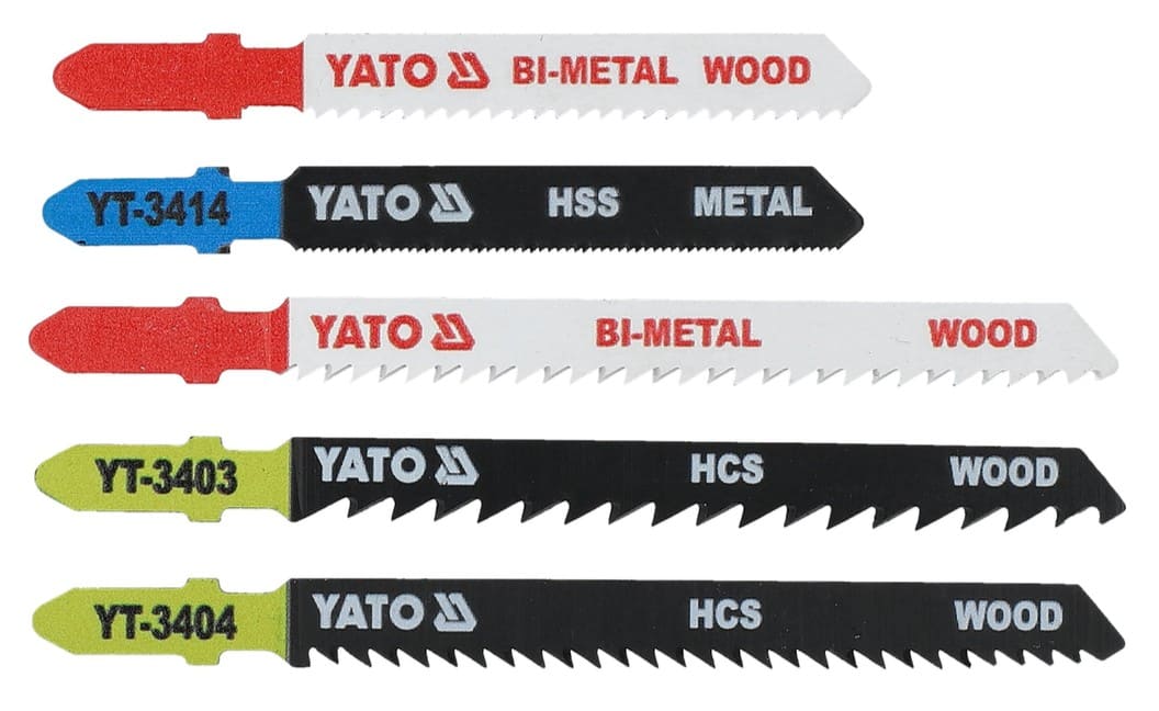 Палотны для электралобзіка MIX дрэва/метал, 5шт YATO (YT-3445)