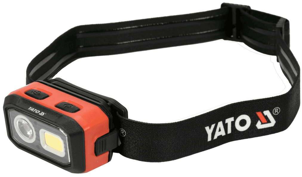 Налобный LED фонарь 2в1 с датчиком движения, 3.7V, 1,0Ah, 500 Lm, YАТО (YT-08593)