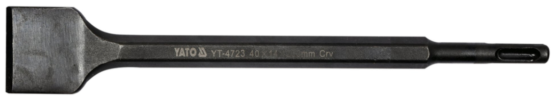 Зубило плоское, широкое, SDS-Plus, 40х14х250мм, CrV, YАТО (YТ-4723)