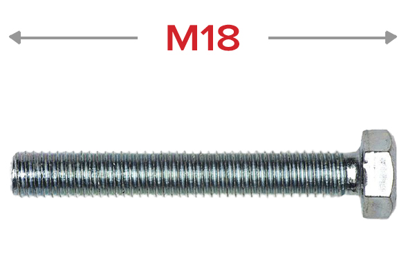 Болт шасцігранны М18