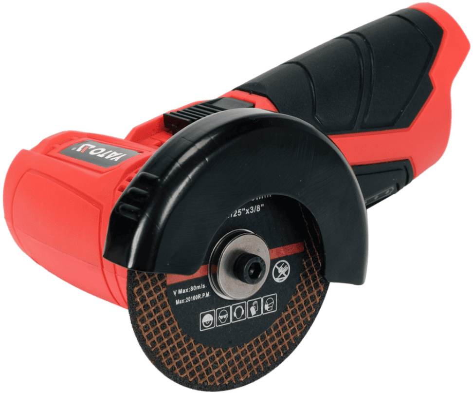 Бясшчотачная акумулятарная вуглашліфавальная машына 12V, 76мм, без АКБ, YATO (YT-82905)