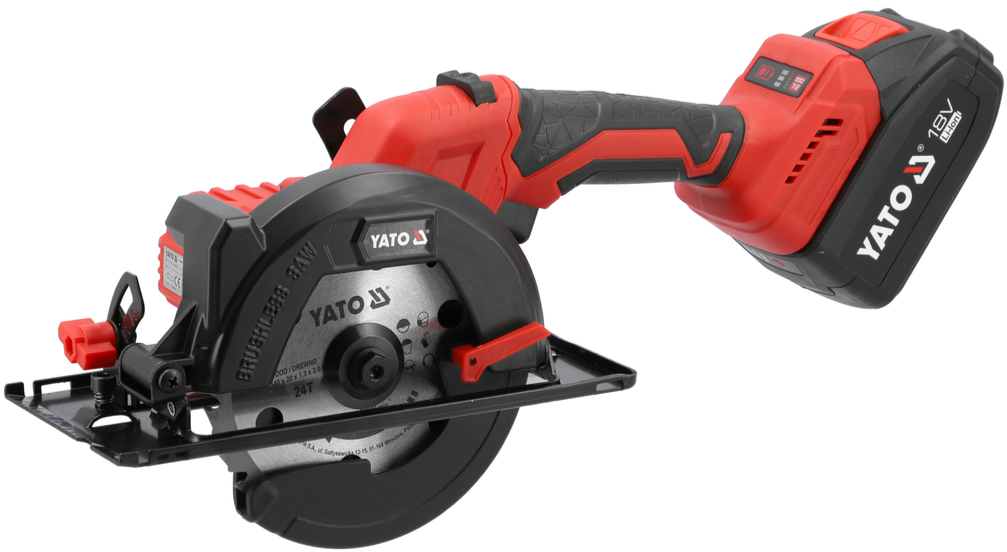 Аккумуляторная циркулярная пила 18V, 140мм, 2х4Ah YATO (YT-8281185)