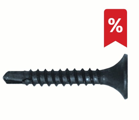 Самарэз для гіпсакардону ⌀3,5мм 25мм са свердлавым канцом, дробны крок