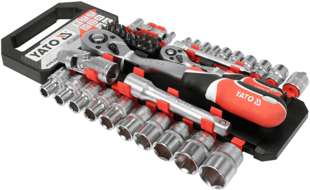 Набор торцевых головок и бит 1/2",1/4", 50пр. YATO (YT-38680): цена в Минске - Стант Креп