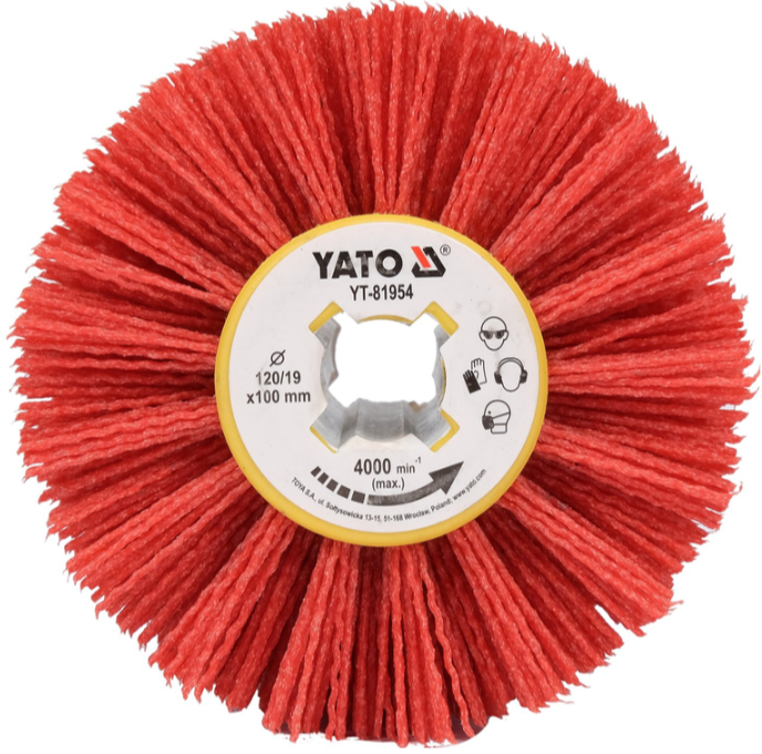 Щётка нейлоновая 120х100х19мм для сатинатора YATO (YT-81954): цена в Минске
