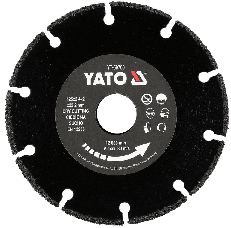 Дыск цвёрдасплаўны па дрэве 125мм YATO (YT-59760)