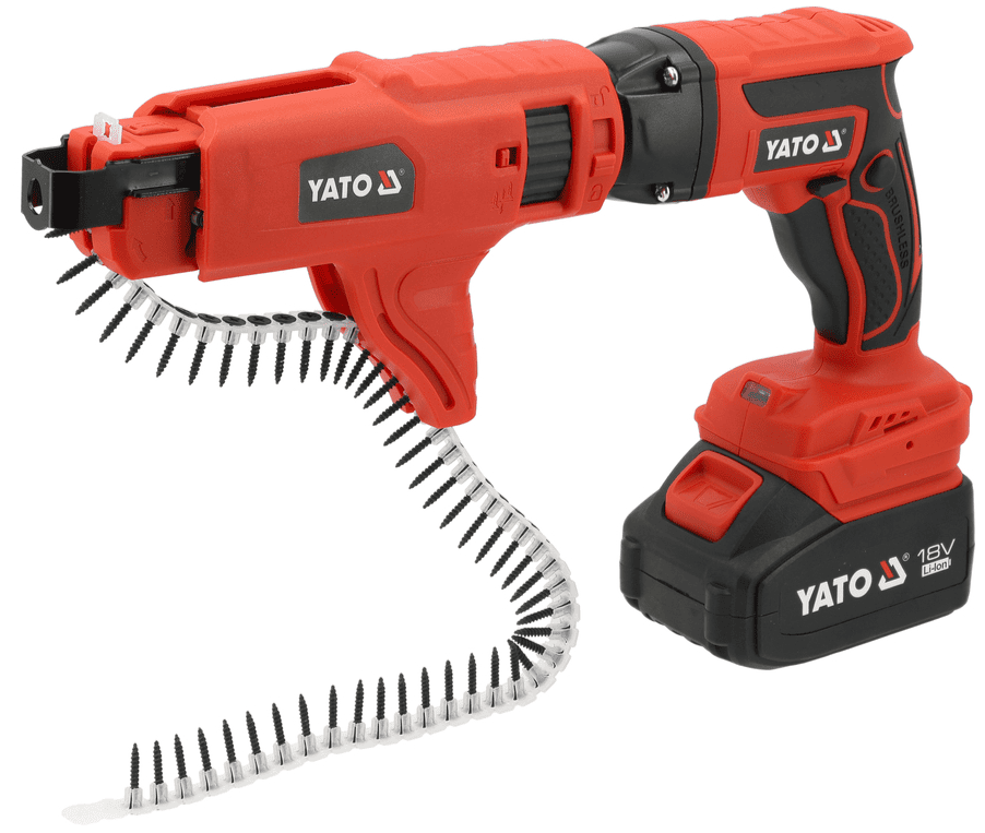 Аккумуляторный ленточный шуруповерт 18V, 4.0Аh, YАТО (YT-82075)