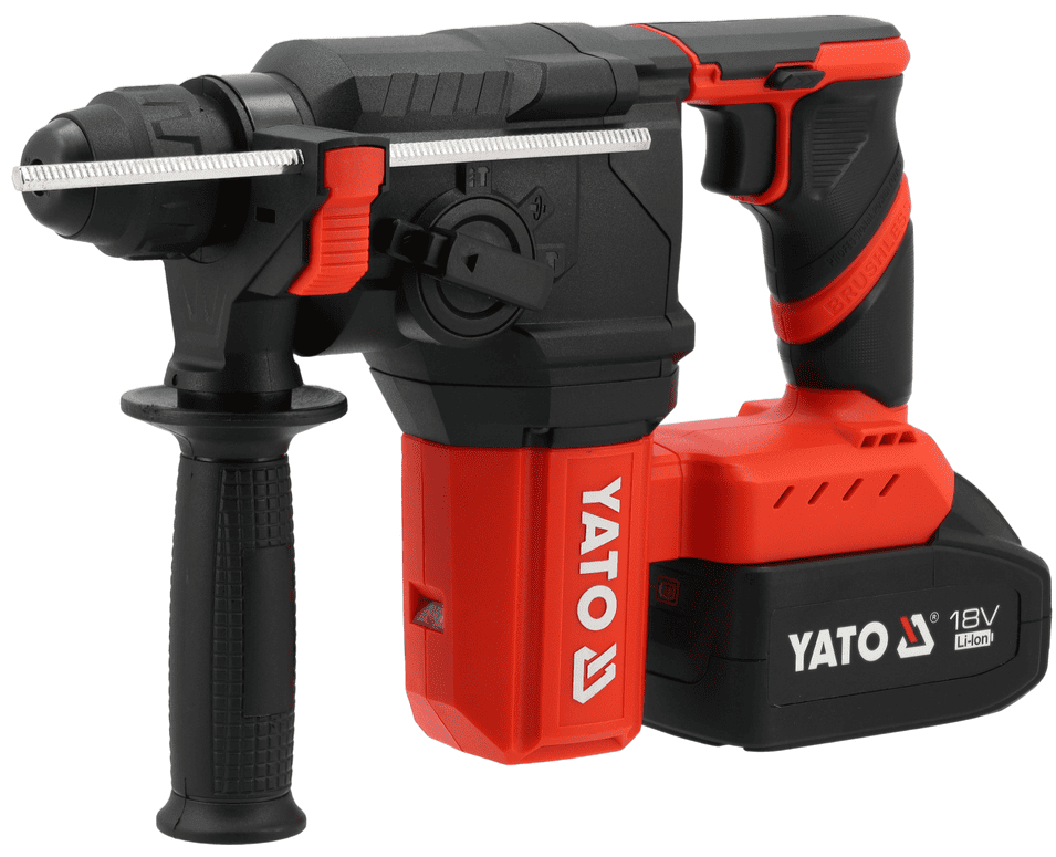 Акумулятарны перфаратар SDS Plus, 18V, 2,5 J, 4.0 Ah, BL, YATO (YT-827721)