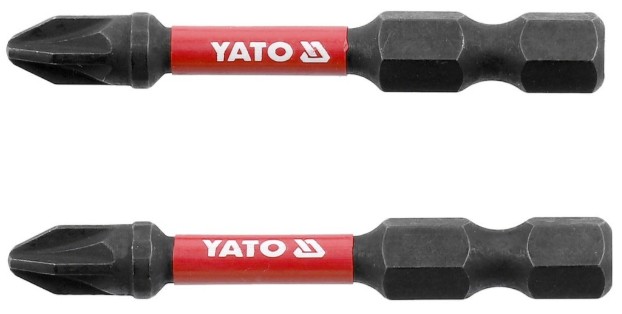 Бiты ўдарныя PZ/PH 1/4"x50мм S2 YATO/2шт