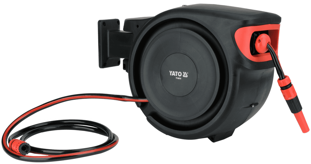 Шланг поливочный с автоматической намоткой 1/2", 25м, YАТО (YT-90101): цена в Минске - Стант Креп