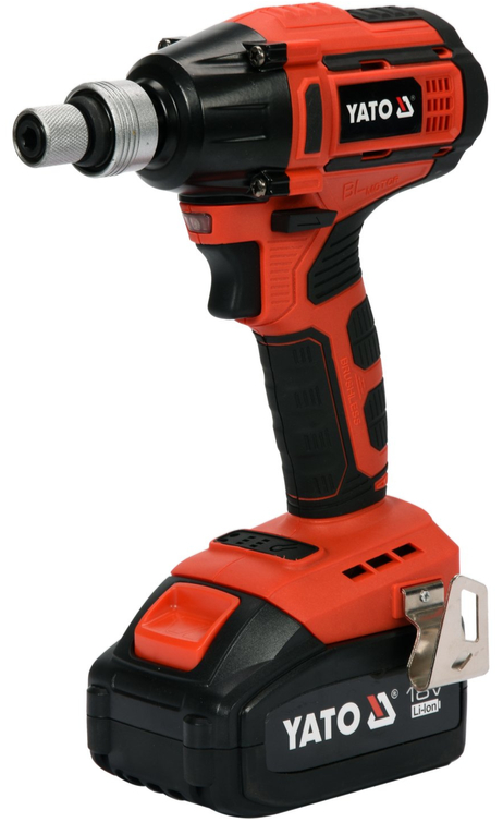 Акумулятарны бясшчотачны ўдарны гайкакрут 18V, 1/2", 250NM YATO (YT-82802)