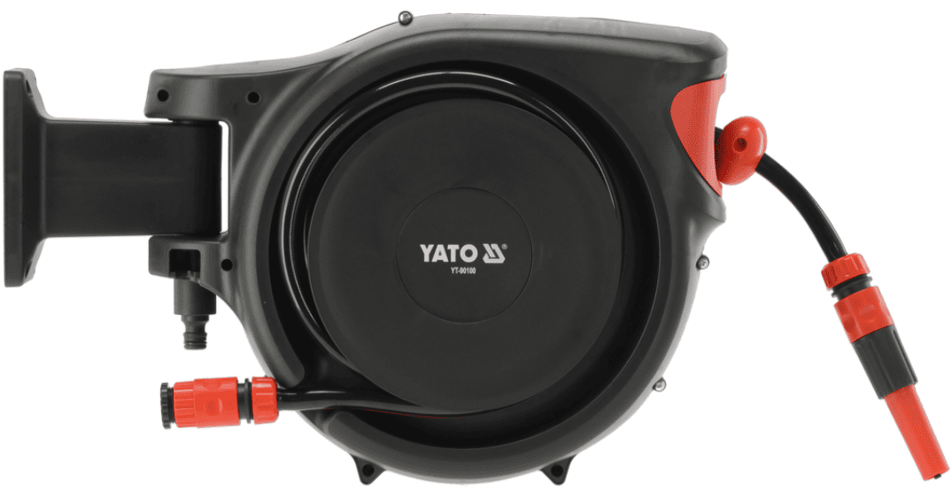 Шланг поливочный с автоматической намоткой 1/2", 15м, YАТО (YT-90100): цена в Минске - Стант Креп