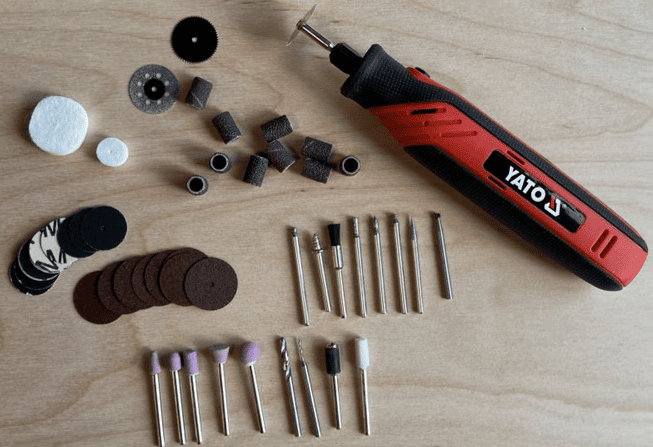 Аккумуляторная мини- шлифмашинка 3.6V, 1.5Ah, с оснасткой, YATO (YT-82763) - купить в каталоге Стант Креп.