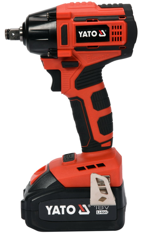 Аккумуляторный бесщеточный ударный гайковерт 18V, 1/2'', 250Nm YATO (YT-82802) - купить в каталоге Стант Креп.