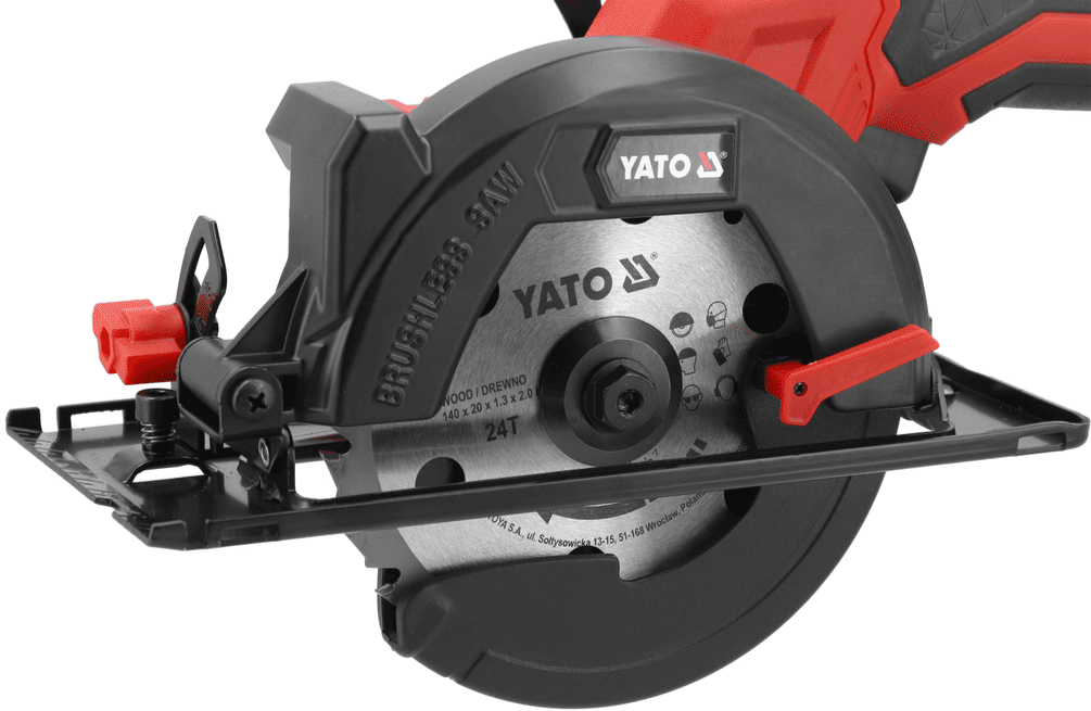 Аккумуляторная циркулярная пила 18V, 140мм, без АКБ, YATO (YT-828118) - купить в каталоге Стант Креп.