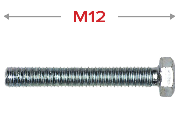 Болт шасцігранны М12