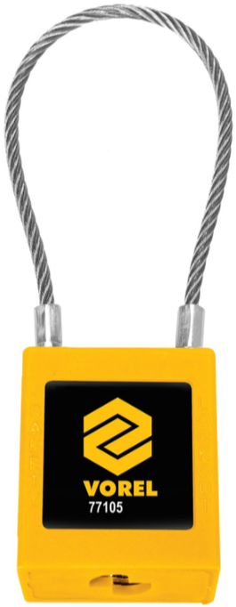 Замок тросовый с нейлоновым покрытием Vorel (77105)